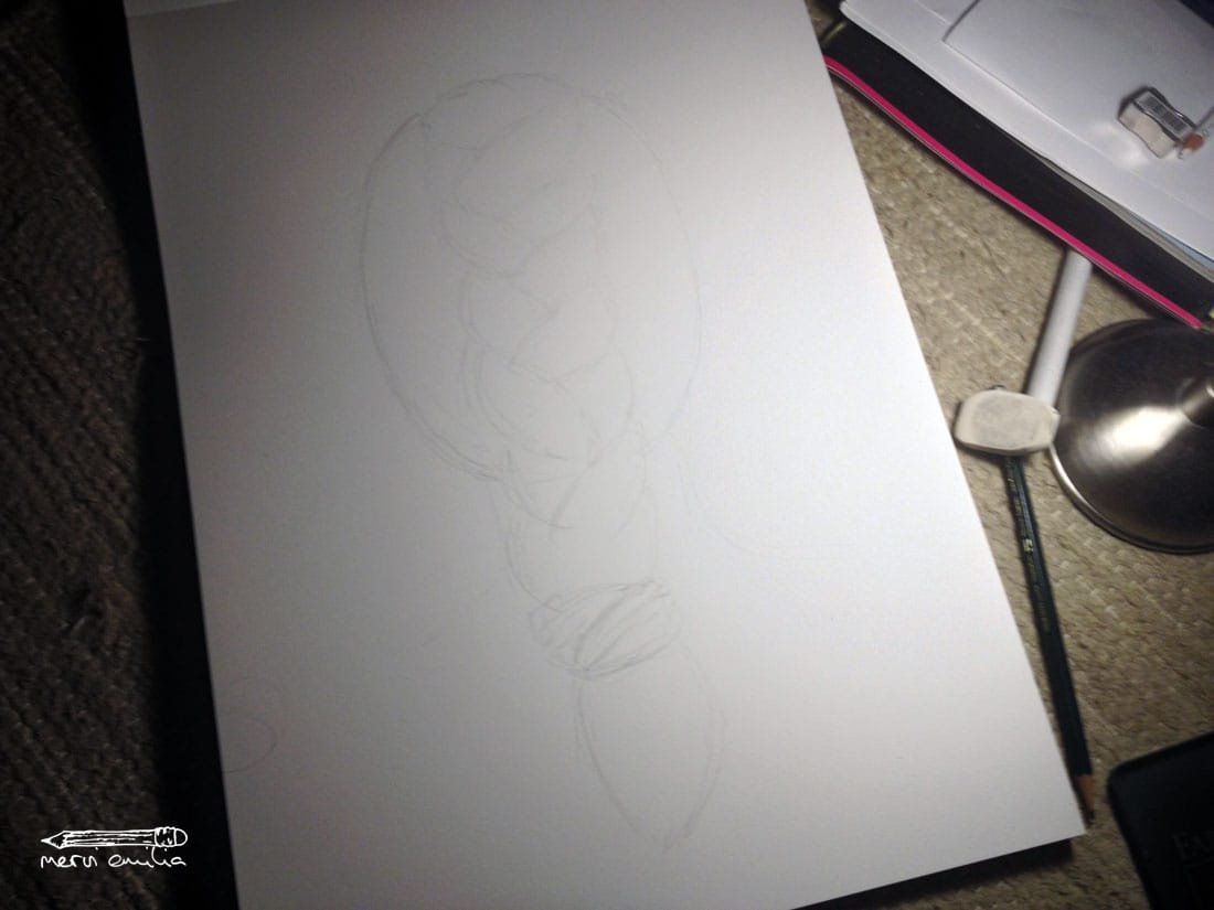 How to draw a braid: Outlines -- Mervi Emilia